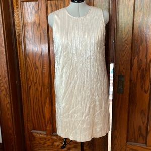 Gold shimmer party tank dress